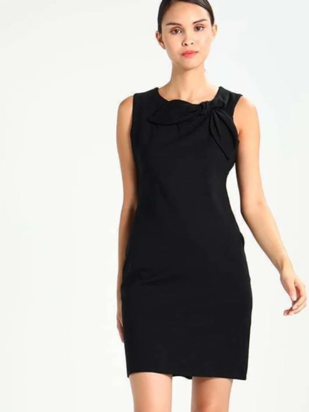 Banana Republic Bow Neck Ponte Sheath Dress Black Size 2 - $128